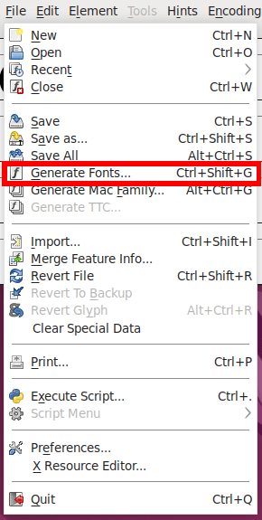 Как преобразовать шрифты в формат .ttf в Ubuntu